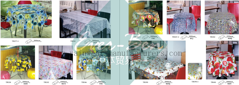 62-63 China clear pvc tablecloth with printing supplier
